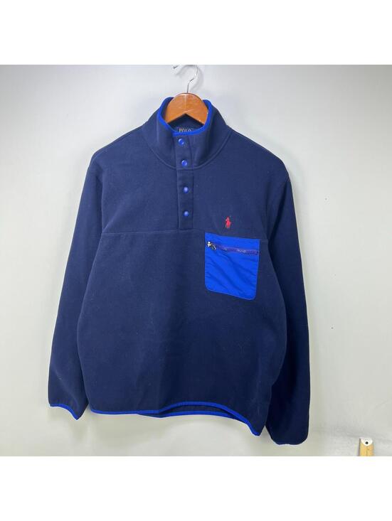Ralph Lauren Other - Vintage Polo Ralph Lauren Snap Fleece Sweater Medium Pony